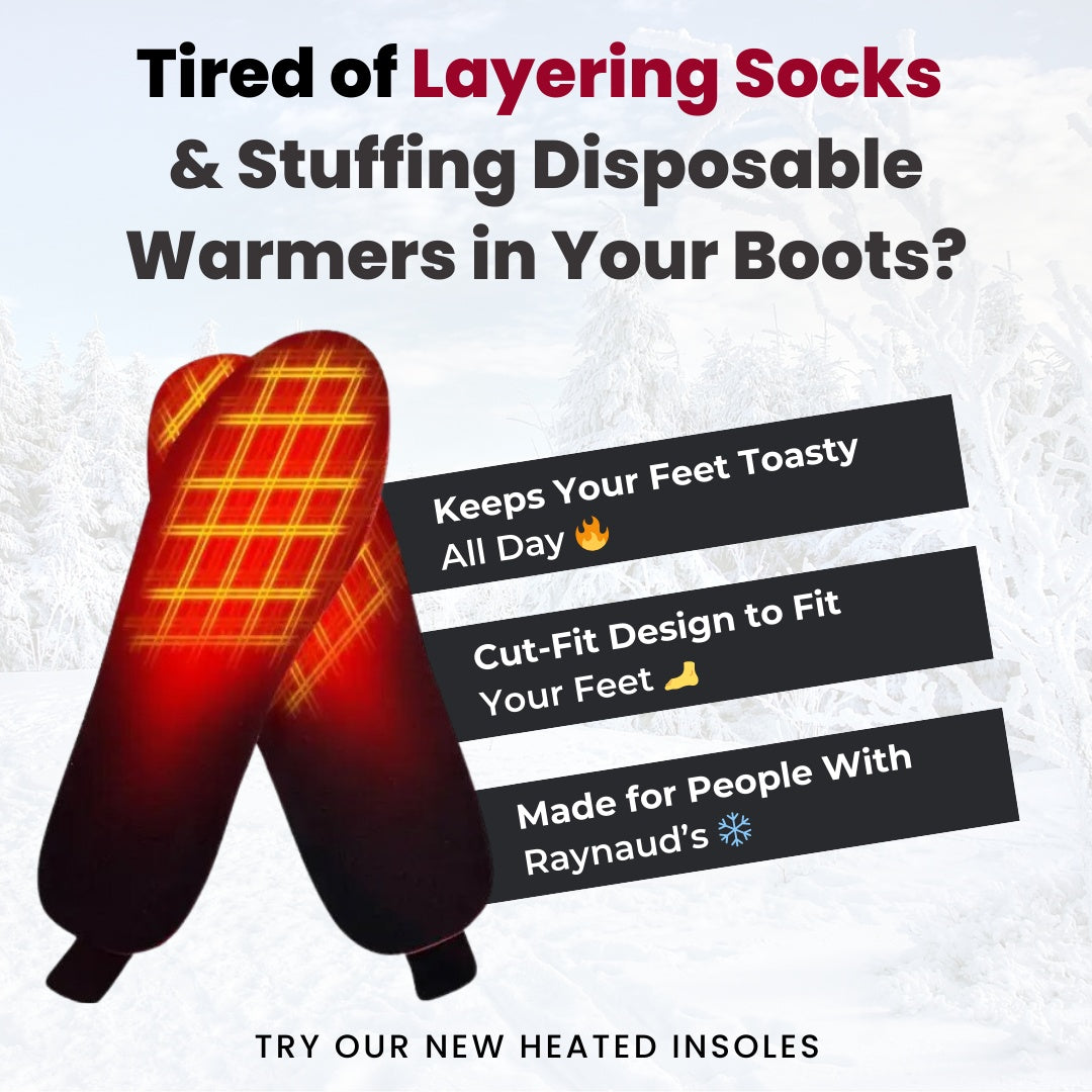 🔥FootEase Wireless Heated Insoles – Rechargeable Pain Soothing Heat for Plantar Fasciitis & Cold Feet